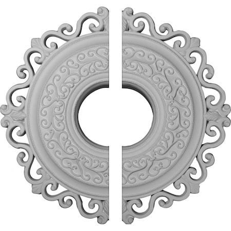 Ekena Millwork Orrington Ceiling Medallion, Two Piece (Fits Canopies up to 6 1/4"), 22"OD x 6 1/4"ID x 1 3/4"P CM22OR2